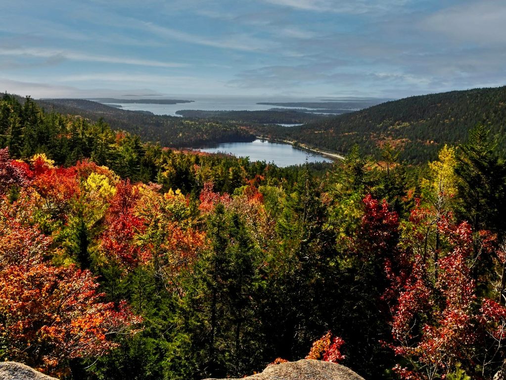 Bar Harbor Maine herftkleuren Bar Harbor Maine herftkleuren